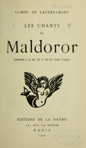 Cover: Les Chants de Maldoror